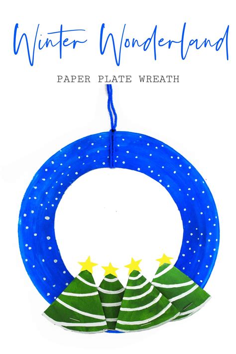 Winter Wonderland Paper Plate Wreath Easy Craft For Kids Paper