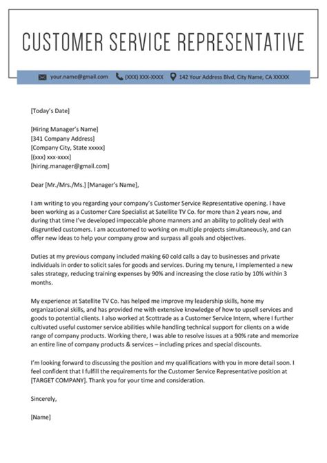 Check spelling or type a new query. Customer Service Representative Cover Letter Sample (With ...