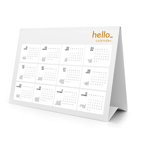 Pide Calendarios De Mesa Plegados De Helloprint ¡baratos Prácticos Y