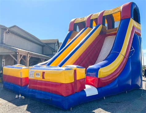 22 Double Lane Dry Slide Rental 3 Monkeys Inflatables Central Pa