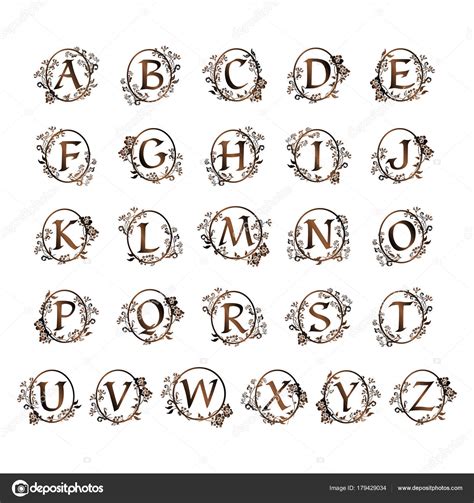 Ornamental Letter Alphabet Vintage Vector Illustration Stock Vector