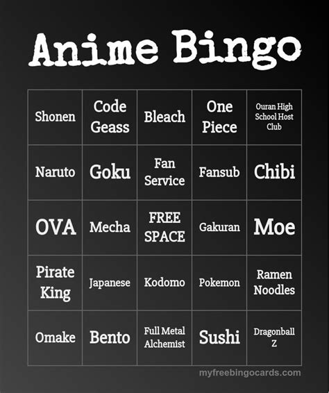 Canva's bingo card generator is perfect for printable bingo cards as well. Free Printable Bingo Cards | Anime crafts, Anime diys ...
