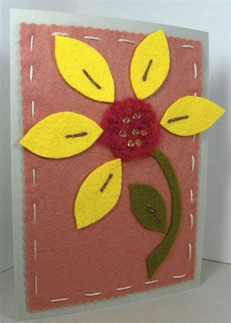 Felt Flower Greeting Card