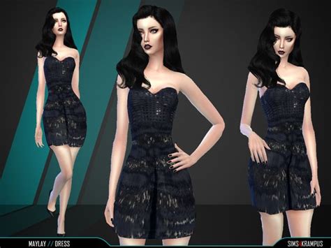 The Sims Resource Maylay Dress By Sims4krampus Sims 4 Downloads Sims