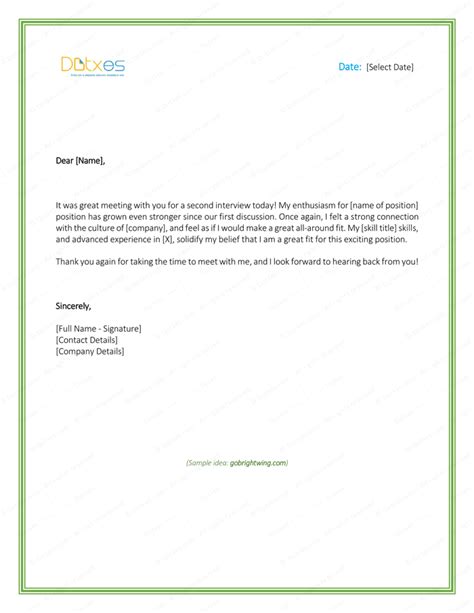 You may also use your thank you letter to highlight your skills, experience, and show that you are a good match for the position. Sample Thank You Letter After Interview - 5 Plus Best ...