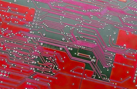 Red Circuit Board Stock Image Image Of Circuits Connections 187533