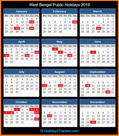 West Bengal (India) Public Holidays 2019 – Holidays Tracker