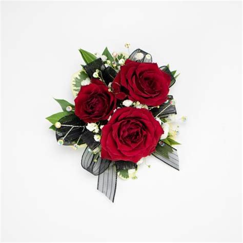 Red Spray Rose Corsage Hy Vee Aisles Online Grocery Shopping