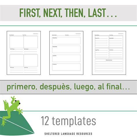 Bilingual First Next Then Last Sequencing Templates By Teach Simple