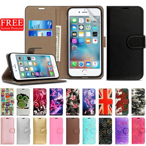 Case For Iphone 6 6s 7 8 Real Genuine Leather Flip Wallet Magnetic