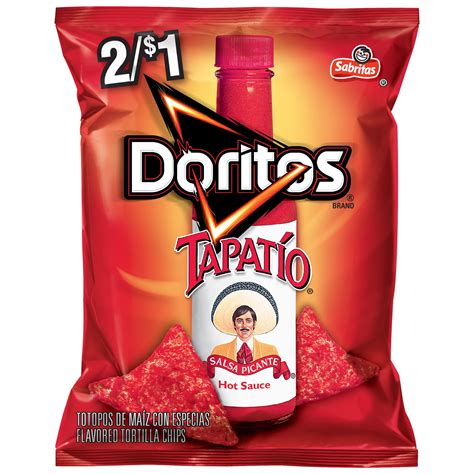 Doritos Tapatio Hot Sauce Flavored Tortilla Chips 125 Oz Bag
