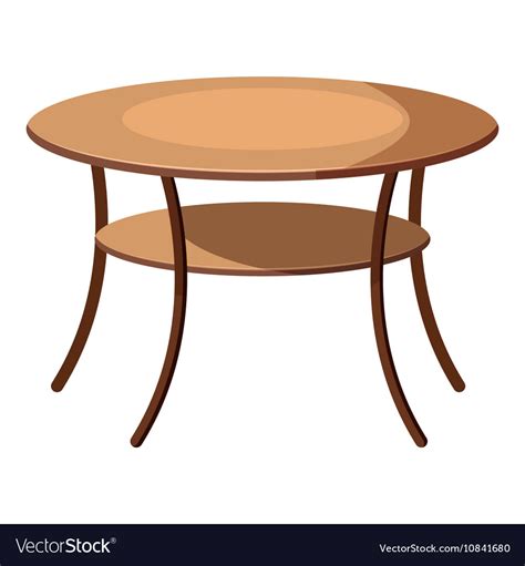 Round Table Icon Cartoon Style Royalty Free Vector Image
