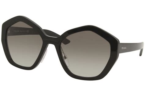 prada women s spr08x spr 08 x 1ab 0a7 black fashion round sunglasses 55mm ebay