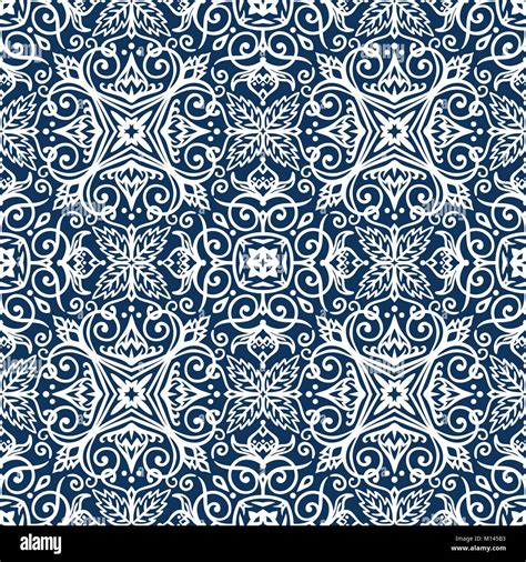 Motif Arabesque Bleu Image Vectorielle Stock Alamy