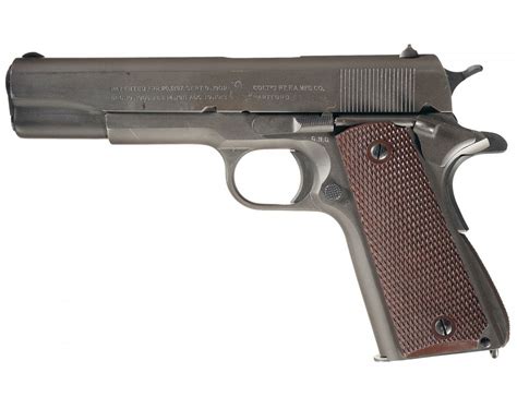Exceptional World War Ii Colt Model 1911a1 Semi Automatic Pistol With