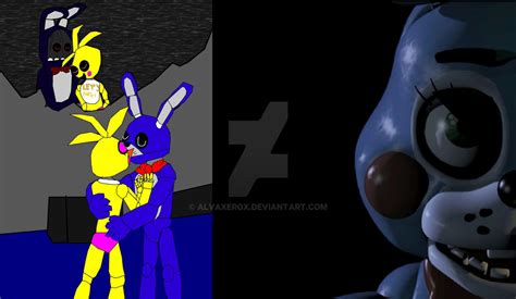 Toy Bonnie Fights With Toy Chica About Bonnie Col By Alvaxerox On
