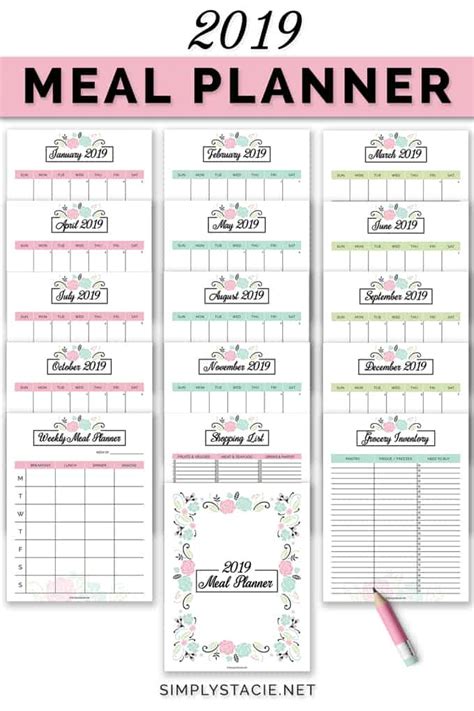 Maybe you would like to learn more about one of these? 2019 Meal Planner Free Printable - Simply Stacie