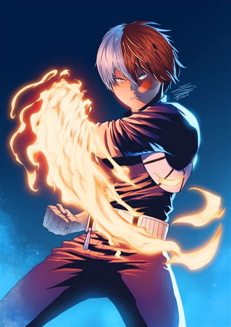 Artstation Todoroki Shouto Fan Art Leandro Raimundo In