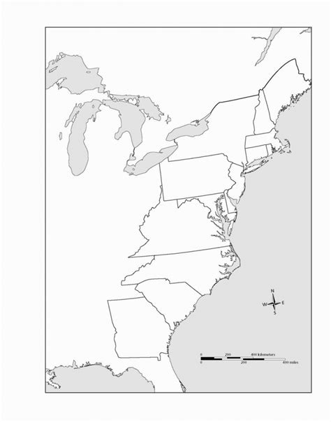 Blank Map Of 13 Colonies Printable In This Straightforward Lesson