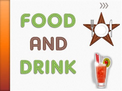 Food And Drink Vocabulary