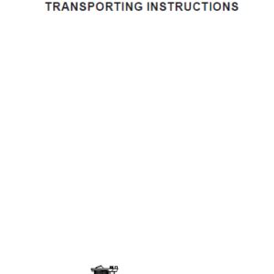 Tigercat G Series Vehicle Moving Transporting Instructions Manual