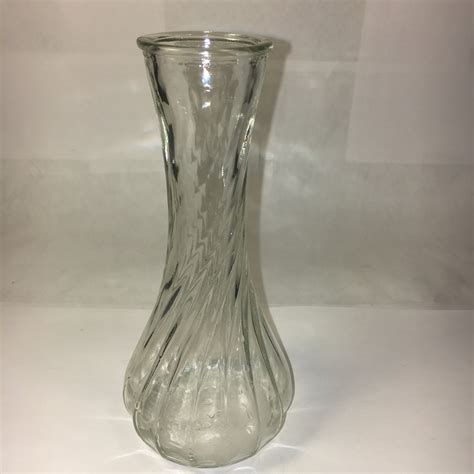 Vintage Hoosier Glass Swirl Around Bud Vase 6 4064