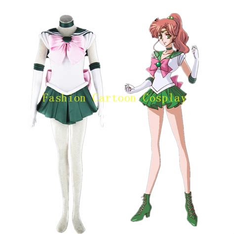 Anime Sailor Moon Makoto Kino Sailor Jupiter Cosplay Costume Bishoujo