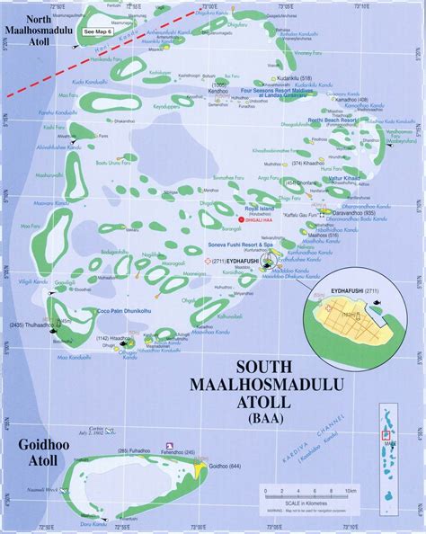 Map Of The Baa Atoll Maldives Southern Maalhosmadulu Atoll Chagos