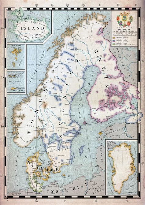 Old Political Map Of Scandinavia Baltic And Scandinavia