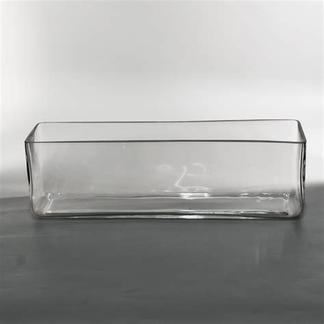 Rectangle Glass Vase 15 8 Rectangle Glass Vase Rectangle Vase Glass Vase