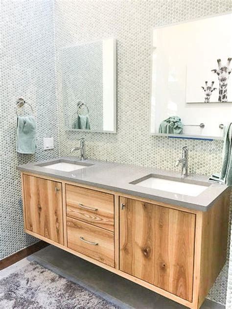 Modern floating bathroom cabinets designs, and titled: Floating Bathroom Vanity Cabinet made from Reclaimed Wood ...