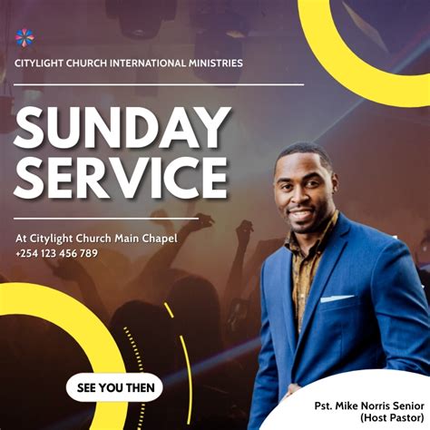 Church Sunday Worship Service Flyer Template Postermywall