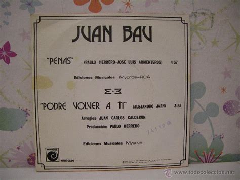 Juan Bau Penas Podr Volver A T Single Comprar Discos