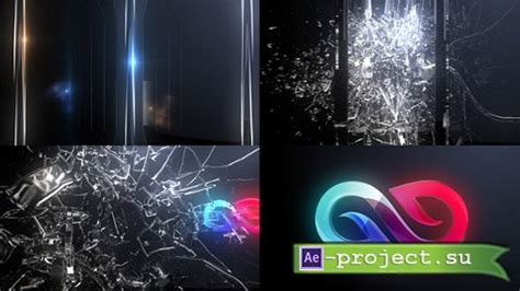 Videohive Abstract Glass Shatter Logo Opener Project For After Effects профессиональные