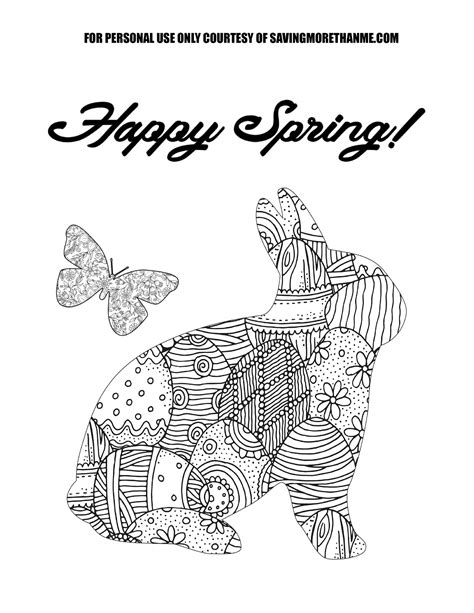 happy spring coloring page savingmorethanme.com