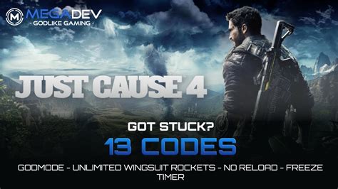 Just Cause 4 Cheats Godmode No Reload Unlimited Wingsuit Rockets