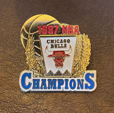 Nba Chicago Bulls 1997 Nba Champions Pin Peter David Weighty Etsy