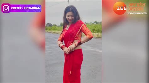 Hariyanvi Gane Par Bhabhi Ne Laal Saree Mein Lagaye Thumke Video Viral On Social Media Smup