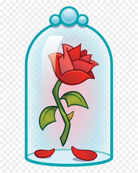 Library of beauty and the beast enchanted rose clipart ...
