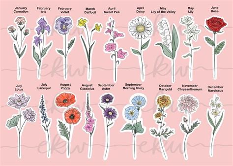 Birth Month Flower Tattoos Pics Seema Nelms