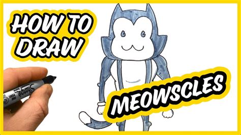 How To Draw Toon Meowscles Fortnite Skin Step By Step Drawing