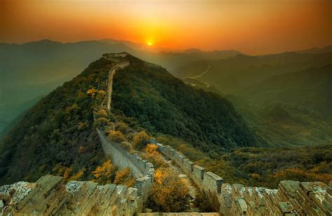1284x2778px Free Download Hd Wallpaper Great Wall Of China Sunset