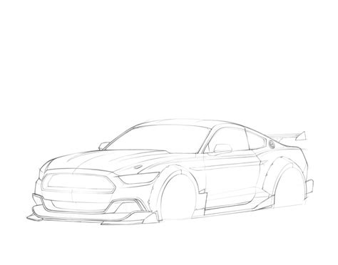 Ford Mustang Drawing At Getdrawings Free Download
