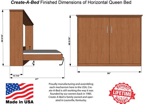Queen Size Deluxe Murphy Bed Kit Horizontal Buy Online In Uae