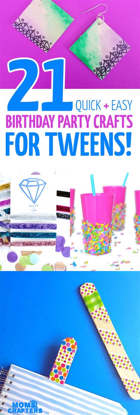 These mini crafts are cute and tiny and loads of fun for tweens and teens to create. Try one of these cool birthday party crafts for tweens! | Birthday party for teens, Birthday ...