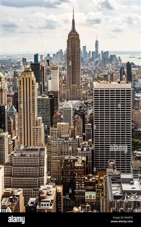 Manhattan Blick Von Der Spitze Des Felsens Aussichtsplattform Auf Dem