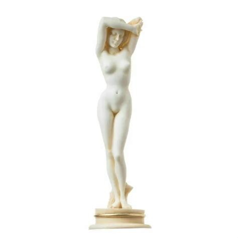 Naked Nude Sexy Female Woman Aphrodite Alabaster Statue Sculpture Gold Picclick Uk