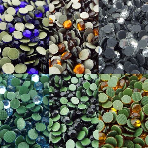 8 Colour 5mm Hotfix Iron On Round Faceted Glass Gems Buy 170 10g 340