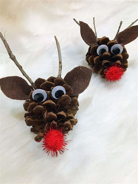 Easy Adorable Kids Pinecone Christmas Ornaments Kindly Unspoken