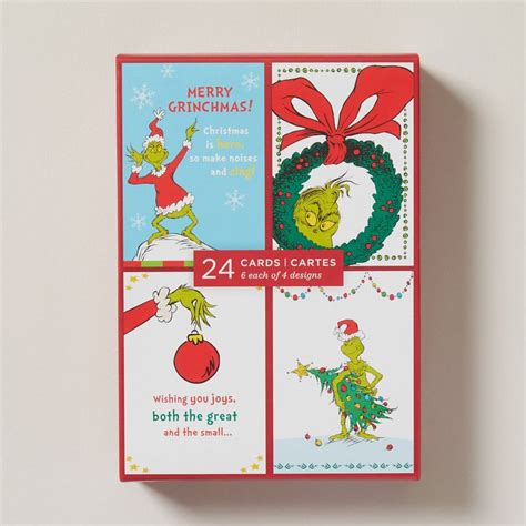 Hallmark Boxed Christmas Cards Assortment Classic Grinch 4 Designs